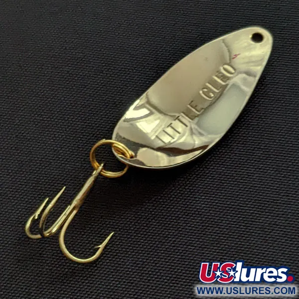 Vintage Acme Little Cleo, 1/16oz gold/red fishing spoon #20116