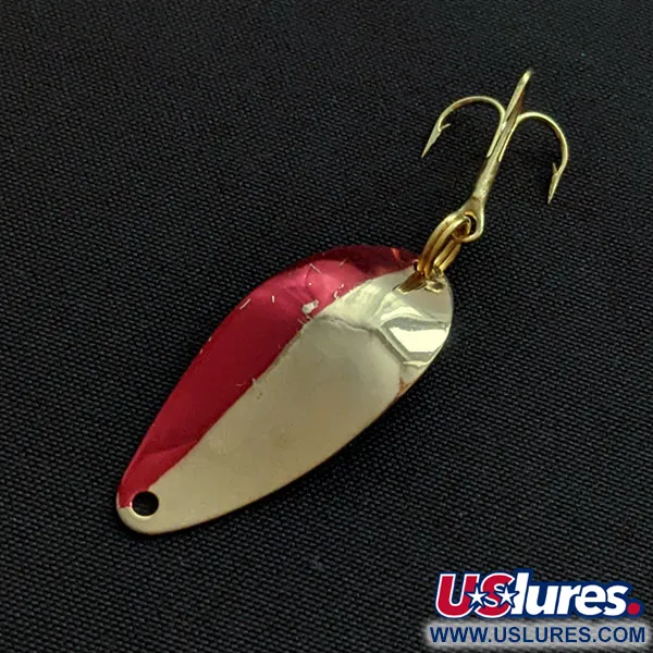Vintage Acme Little Cleo, 1/16oz gold/red fishing spoon #20116