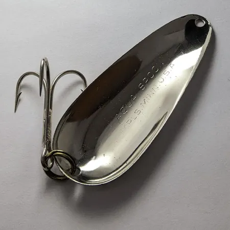 Vintage Blue Fox Aqua Spoon, 1/2oz nickel fishing spoon #20119