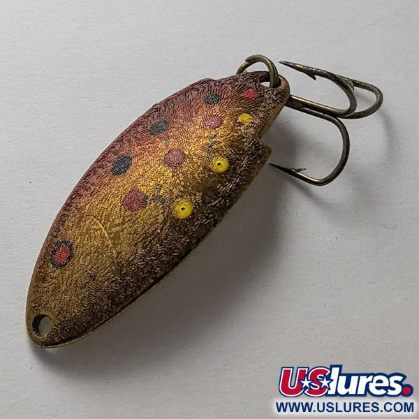 Vintage Thomas Buoyant, 3/16oz red/gold​ fishing spoon #20120