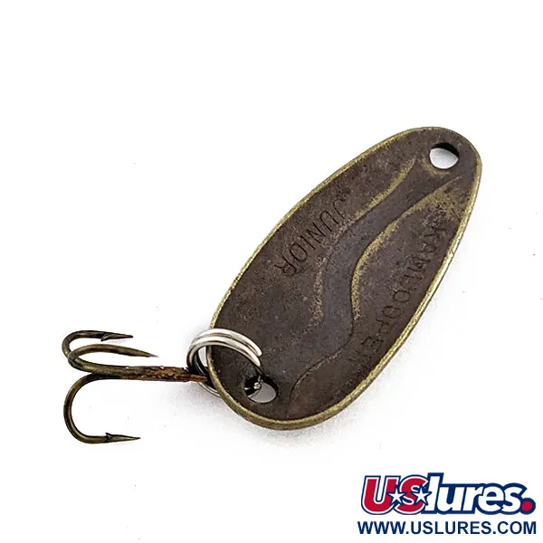 Vintage Acme Kamlooper Junior, 1/4oz brass fishing spoon #20126
