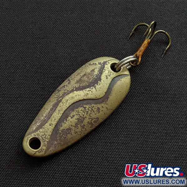 Vintage Acme Kamlooper Junior, 1/4oz brass fishing spoon #20126