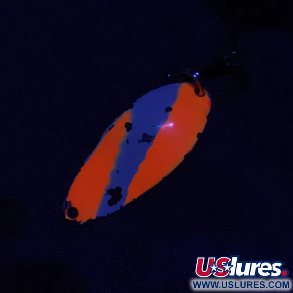 Vintage   Seneca Little Cleo UV, 1/4oz nickel/red/white UV fishing spoon #20131