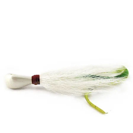 Vintage Arkie Lures Ocean Logic Bucktail Striper Jig , 1oz Pearl fishing spoon #20139