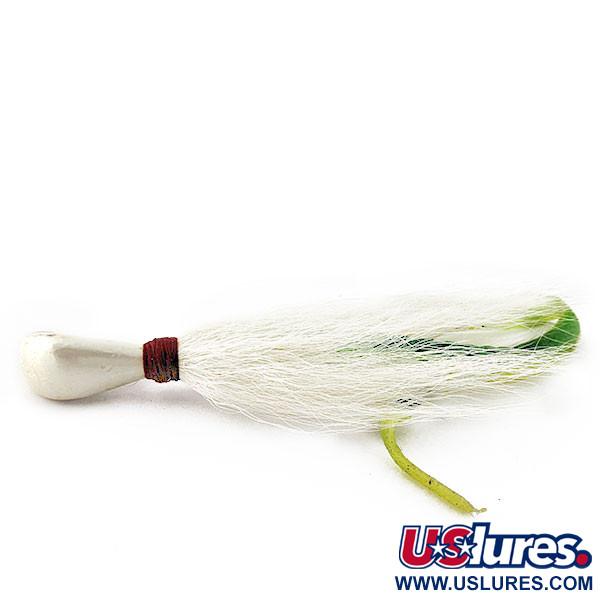 Vintage  Arkie Lures Ocean Logic Bucktail Striper Jig , 1oz Pearl fishing spoon #20139