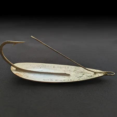 Vintage Johnson Silver Minnow Crystal, 1oz Crystal fishing spoon #20151