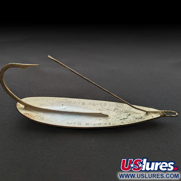 Vintage Johnson Silver Minnow Crystal, 1oz Crystal fishing spoon