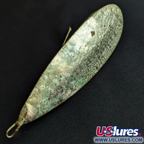 Vintage Johnson Silver Minnow Crystal, 1oz Crystal fishing spoon #20151