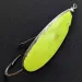Vintage   Johnson Silver Minnow, 3/4oz yellow UV/nickel fishing spoon #20164