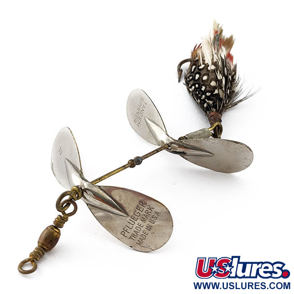 Vintage Fishing Spinner Lures On Card & Weber Dresaline Pflueger Kingfisher  @7