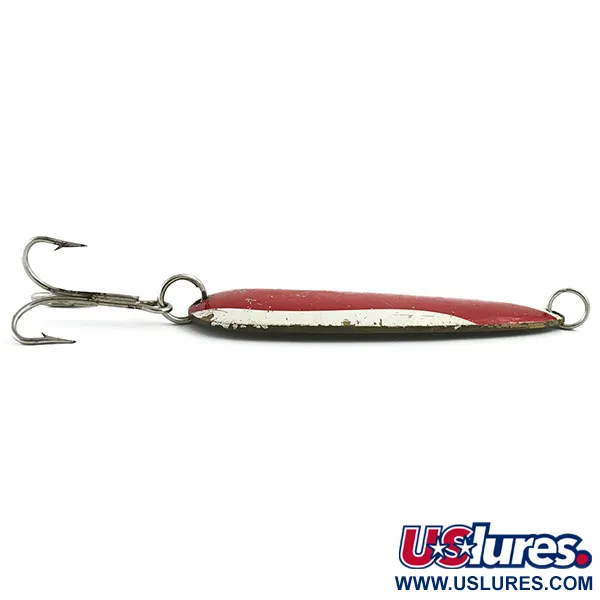 Vintage Other Vintage Fidler's Old Killer #2 spoon lure, 1oz brass/white/red fishing spoon #20172
