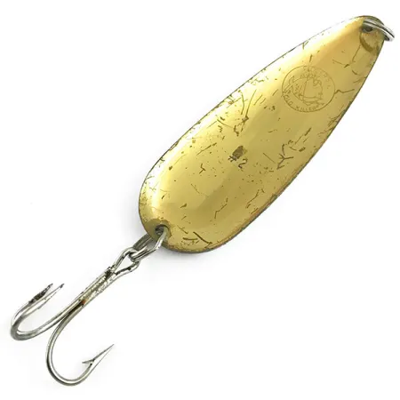 Vintage Other Vintage Fidler's Old Killer #2 spoon lure, 1oz brass/white/red fishing spoon #20172