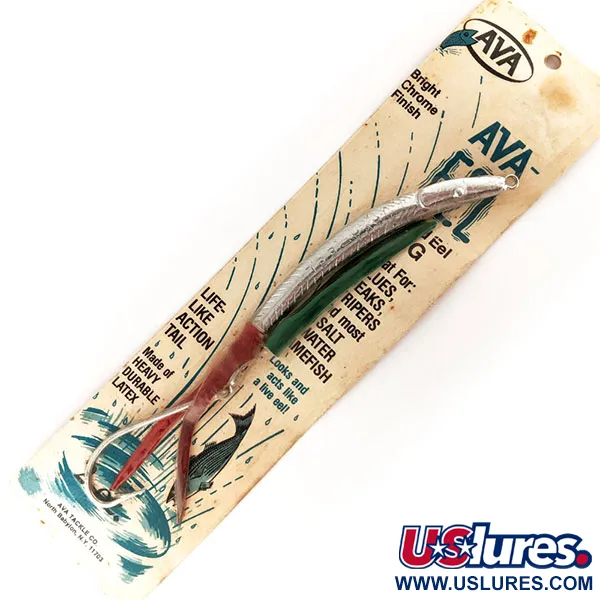  Other Vintage AVA-EEL (Sand Eel jig 2 oz), 2oz silver/red fishing spoon #20173