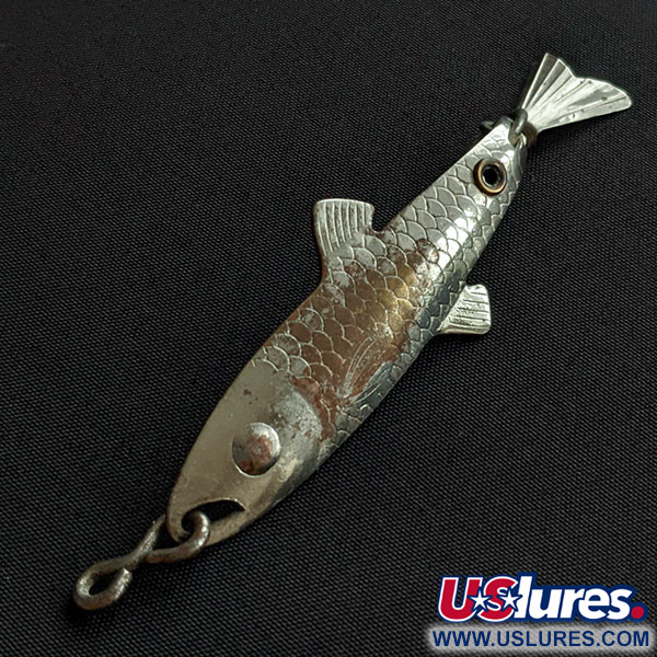 Vintage   Vintage Fred Arbogast Spin-Liz fishing lure, 1/4oz silver fishing spoon #20187
