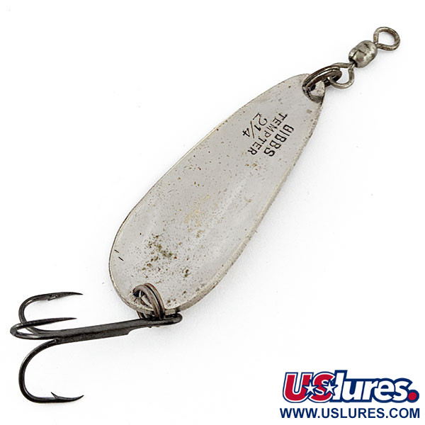 Vintage   Gibbs Tempter, 1/2oz nickel fishing spoon #20229