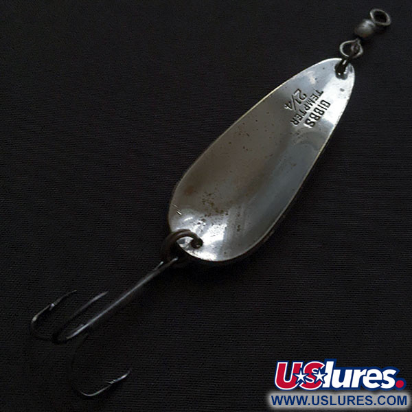 Vintage   Gibbs Tempter, 1/2oz nickel fishing spoon #20229