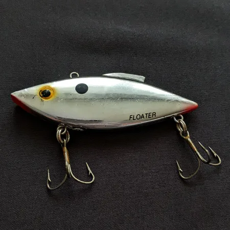 Vintage Bill Lewis Rat-L-Trap Floater, 1/3oz Chrome Black Back fishing lure #20242