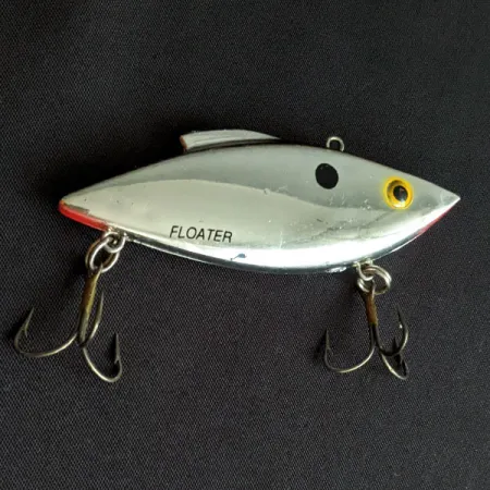 Vintage Bill Lewis Rat-L-Trap Floater, 1/3oz Chrome Black Back fishing lure #20242