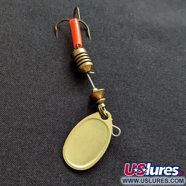 Vintage   Mepps Aglia 1, 1/8oz orange UV spinning lure #20245