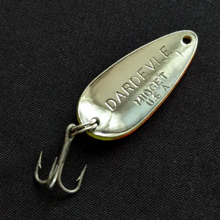 Vintage Eppinger Dardevle Midget UV, 3/16oz Honeycomb Crash fishing spoon #20247