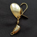 Vintage  Hildebrandt Spinners Hildebrandt's Gold Nugget Twin Spin, 1/4oz gold fishing spoon #20254