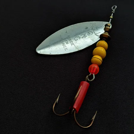 Vintage Mepps Aglia Long 3, 2/5oz Rainbo spinning lure #20280