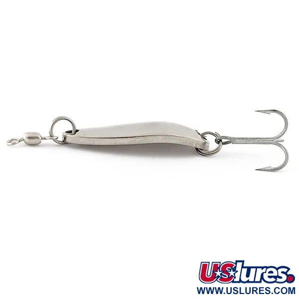 Vintage Luhr Jensen Krocodile, 1/3oz nickel fishing spoon #20290