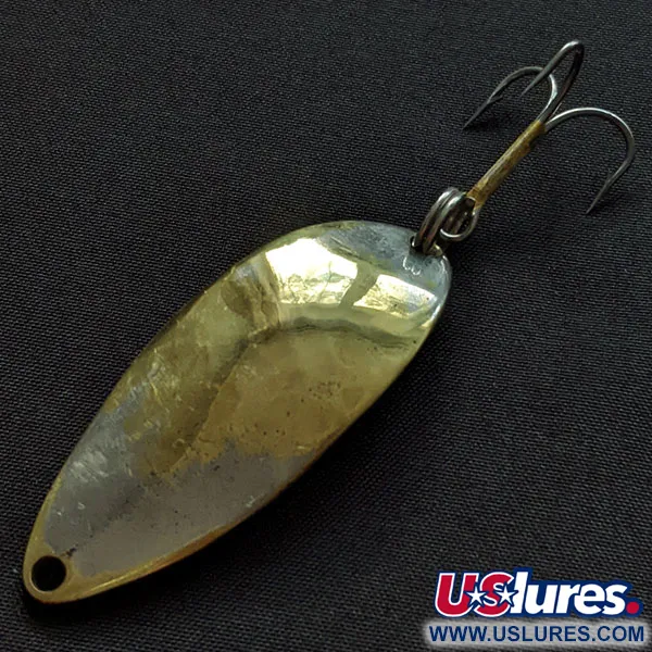 Vintage  Seneca Little Cleo (Hula Girl), 2/3oz nickel/gold fishing spoon #20314