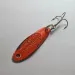 Vintage  Acme Kastmaster, 1/8oz orange/nickel fishing spoon #20319