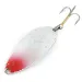 Vintage  Seneca Little Cleo (Hula Girl), 1/2oz white pearl/red/nickel fishing spoon #20325