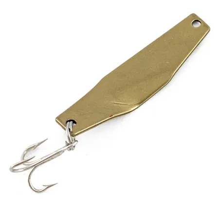 Vintage Z-RAY Lures Z-Ray Model 120, 1/4oz Brass with Red Spots fishing spoon #20341
