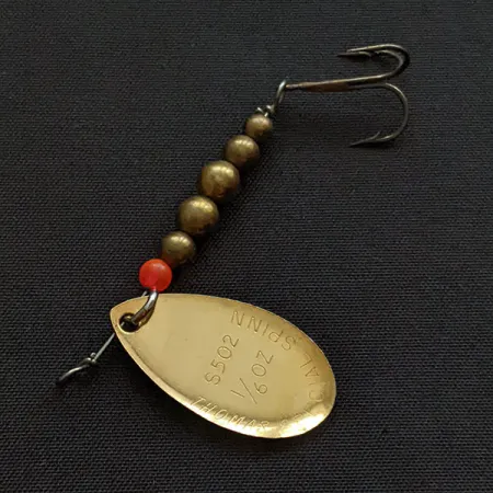 Vintage Thomas Special Spinner, 3/16oz gold spinning lure #20353