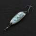 Vintage  Luhr Jensen Krocodile, 1/4oz nickel fishing spoon #20361