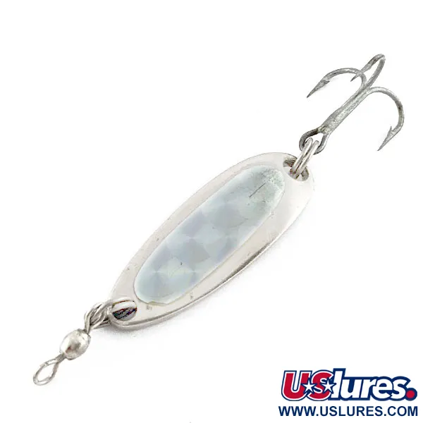 Vintage  Luhr Jensen Krocodile, 1/4oz nickel fishing spoon #20361