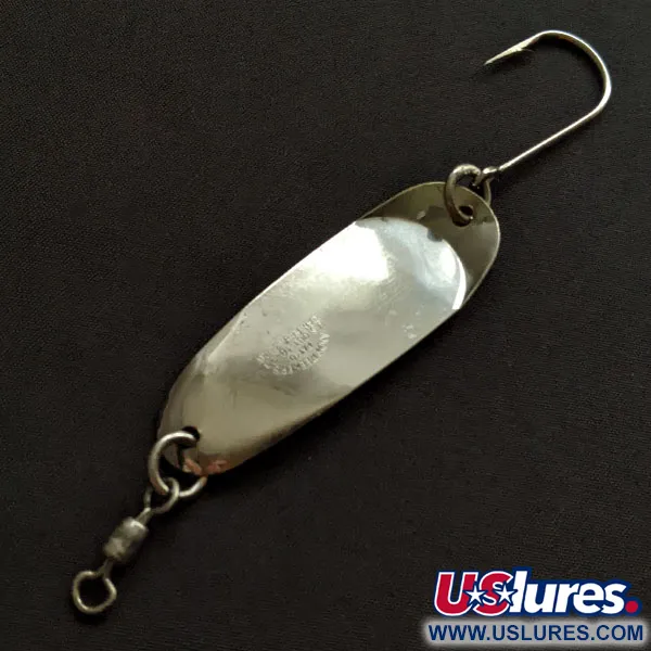 Vintage   Andy Reekers, 1/4oz nickel/red fishing spoon #20373