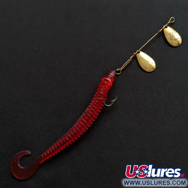 Vintage  Hildebrandt Spinners Hildebrandt Spinner 2, 3/16oz złoty/czerwony spinning lure #20381