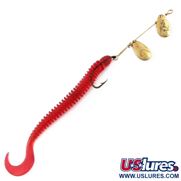 Vintage  Hildebrandt Spinners Hildebrandt Spinner 2, 3/16oz złoty/czerwony spinning lure #20381