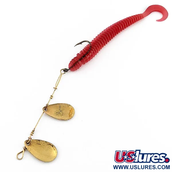 Vintage  Hildebrandt Spinners Hildebrandt Spinner 2, 3/16oz złoty/czerwony spinning lure #20381