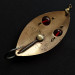 Vintage  Hofschneider Weedless Red Eye Wiggler, 1oz brass/red eyes fishing spoon #20384