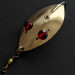 Vintage  Hofschneider Weedless Red Eye Wiggler, 1oz brass/red eyes fishing spoon #20384