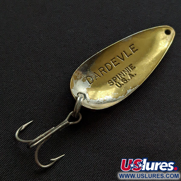 Vintage  Eppinger Dardevle Spinnie, 1/3oz nickel/brass fishing spoon #20387