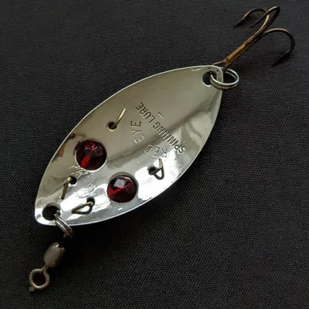 Vintage Eppinger Red Eye Junior, 2/5oz nickel/red eyes fishing spoon #20390