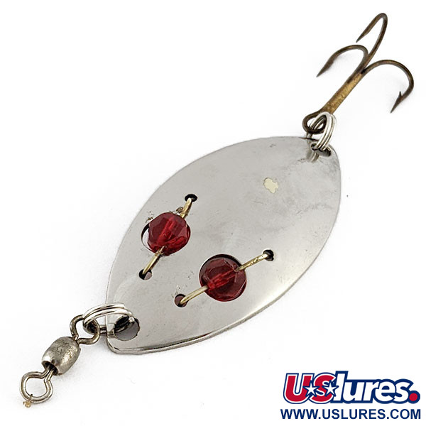 Vintage  Eppinger Red Eye Junior, 2/5oz nickel/red eyes fishing spoon #20390