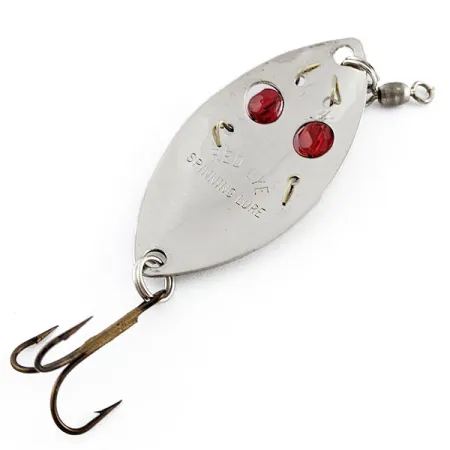 Vintage Eppinger Red Eye Junior, 2/5oz nickel/red eyes fishing spoon #20390