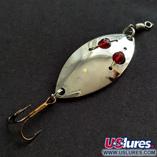 Vintage  Eppinger Red Eye Junior, 2/5oz nickel/red eyes fishing spoon #20390