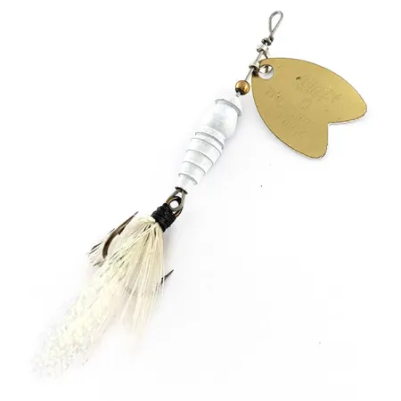 Vintage Mepps Thunder Bug 0 White Miller, 3/32oz White Miller​ spinning lure #20398