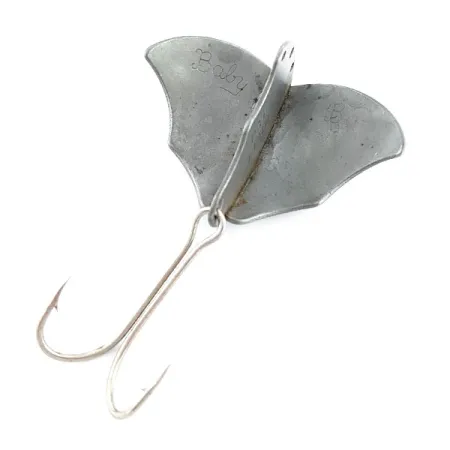 Vintage Harrison Industries Baby Bat, 1/2oz silver fishing spoon #20401