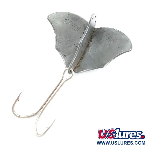 Vintage Harrison Industries Baby Bat, 1/2oz silver fishing spoon #20401