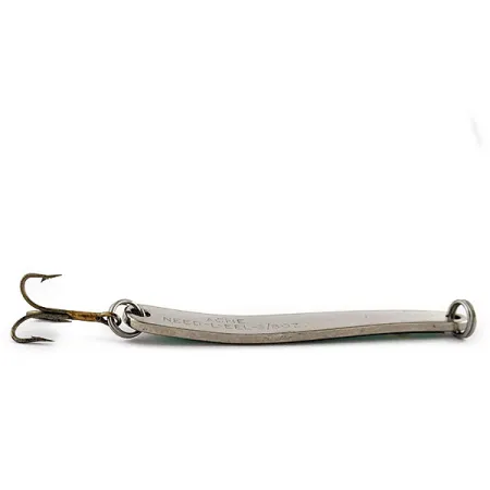 Vintage Acme Need-L-EEL, 1/2oz Chrome Green fishing spoon #20405