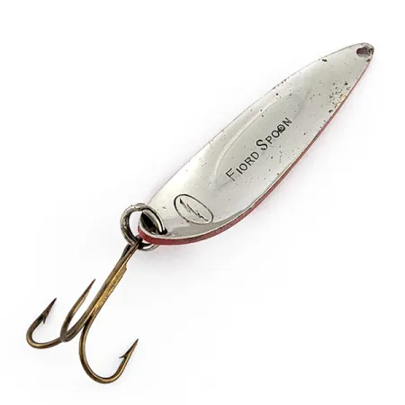 Vintage Acme Fiord Spoon  Lightning (1950s), 2/5oz red/white/nickel fishing spoon #20407